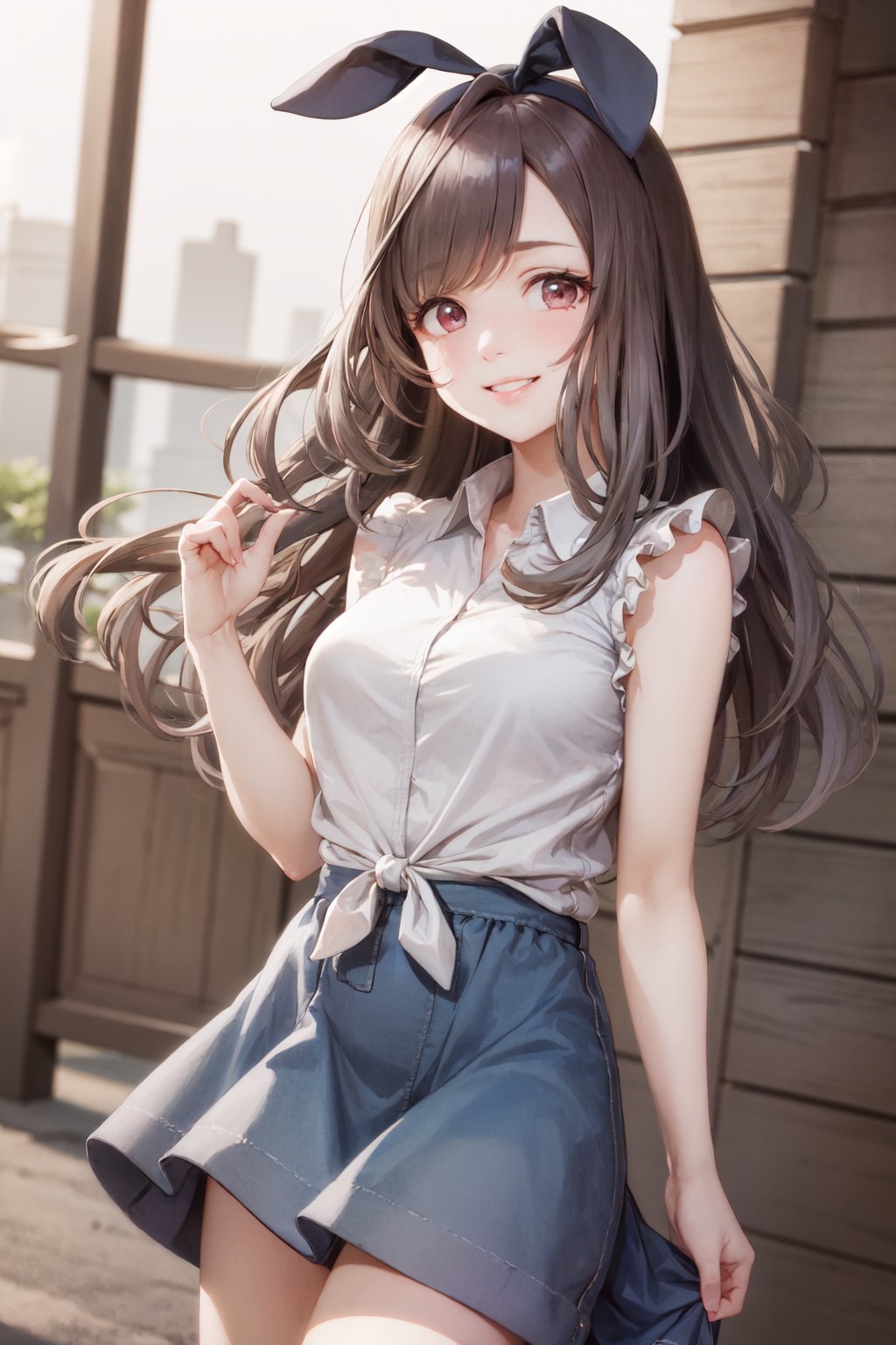 00170-1004420833-(masterpiece, best quality_1.2), , cowboy shot, solo, 1girl, tsukioka kogane, smile, looking at viewer, blue hair bow, casualout.jpg